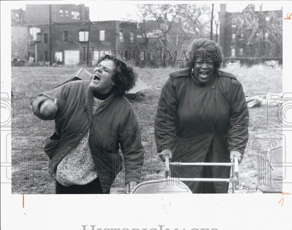 1991 Press Photo Tent City for the homeless - Historic Images