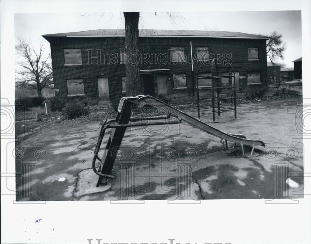 1992 Press Photo Parkside Projects tore-down - Historic Images