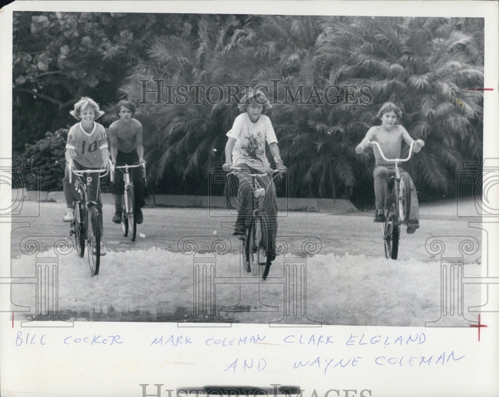 1973 bicycles Bill Cocker Mark Coleman Clark England Wayne Coleman - Historic Images