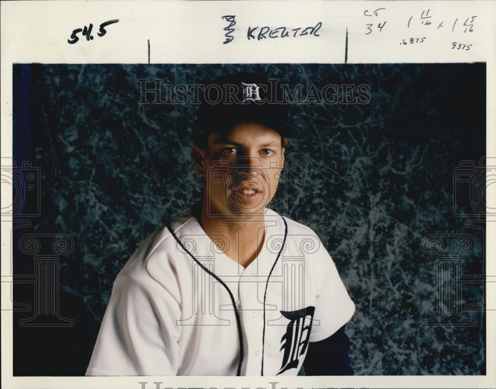 1992 Press Photo Detroit Tigers Chad Kreuter - Historic Images