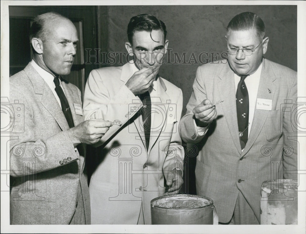 1954 Local Dairy managers Al Shendel Charles Ankerberg Russell - Historic Images