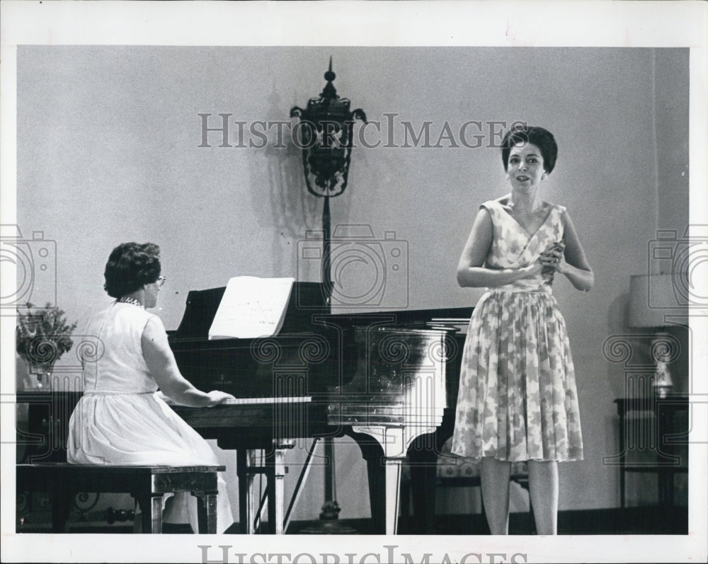 1965 Press Photo Carreno Music Club Performers Kay Chiesa Rita Osborn - Historic Images