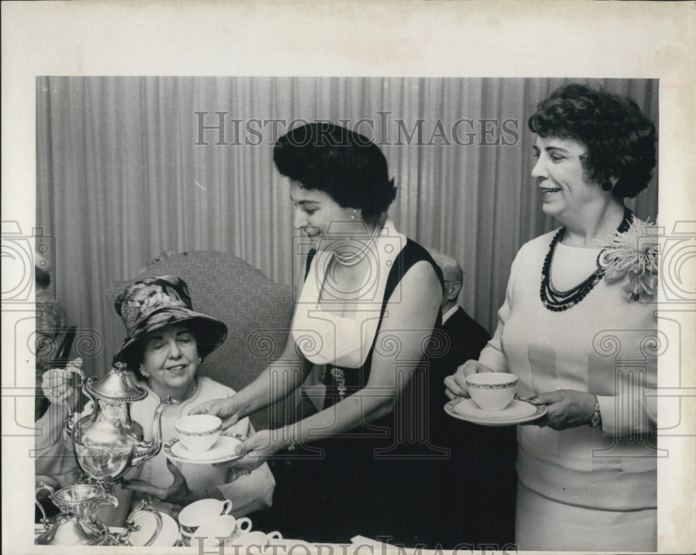 1965 Carreno Music Club having tea. - Historic Images