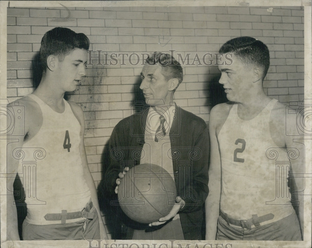 1951 Eddie O'Farrell coach Parker High School Rog Duddleston - Historic Images