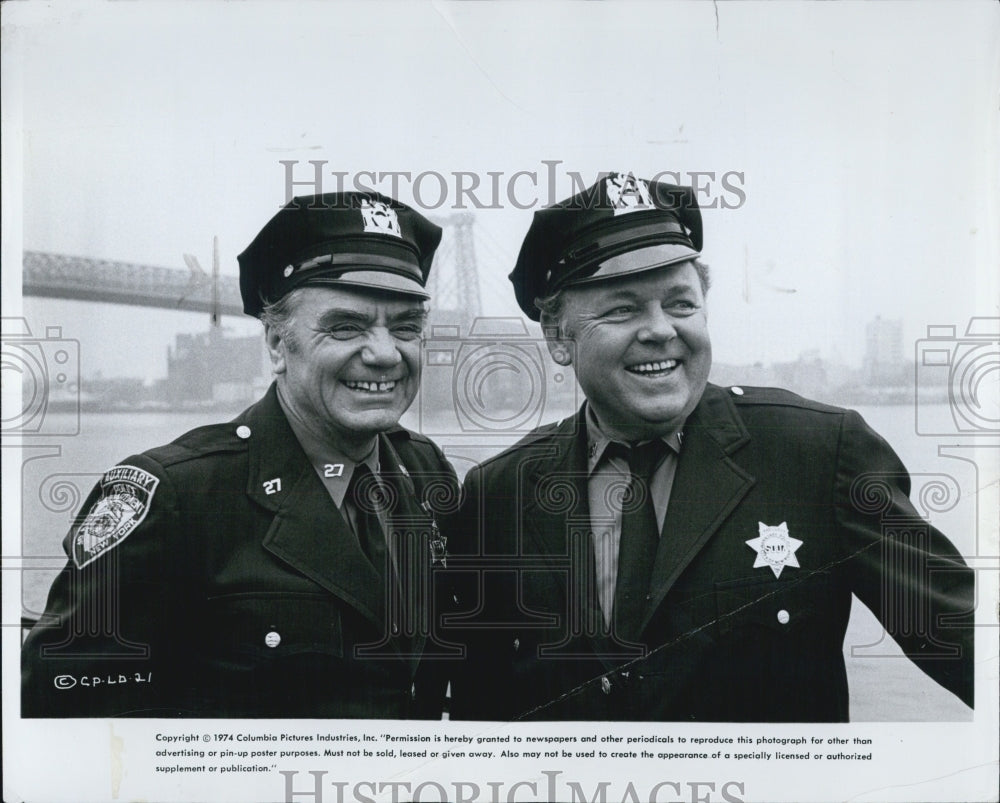 1974 Press Photo Ernest Borgnine Carroll O&#39;Connor in Law Order - RSG10943 - Historic Images