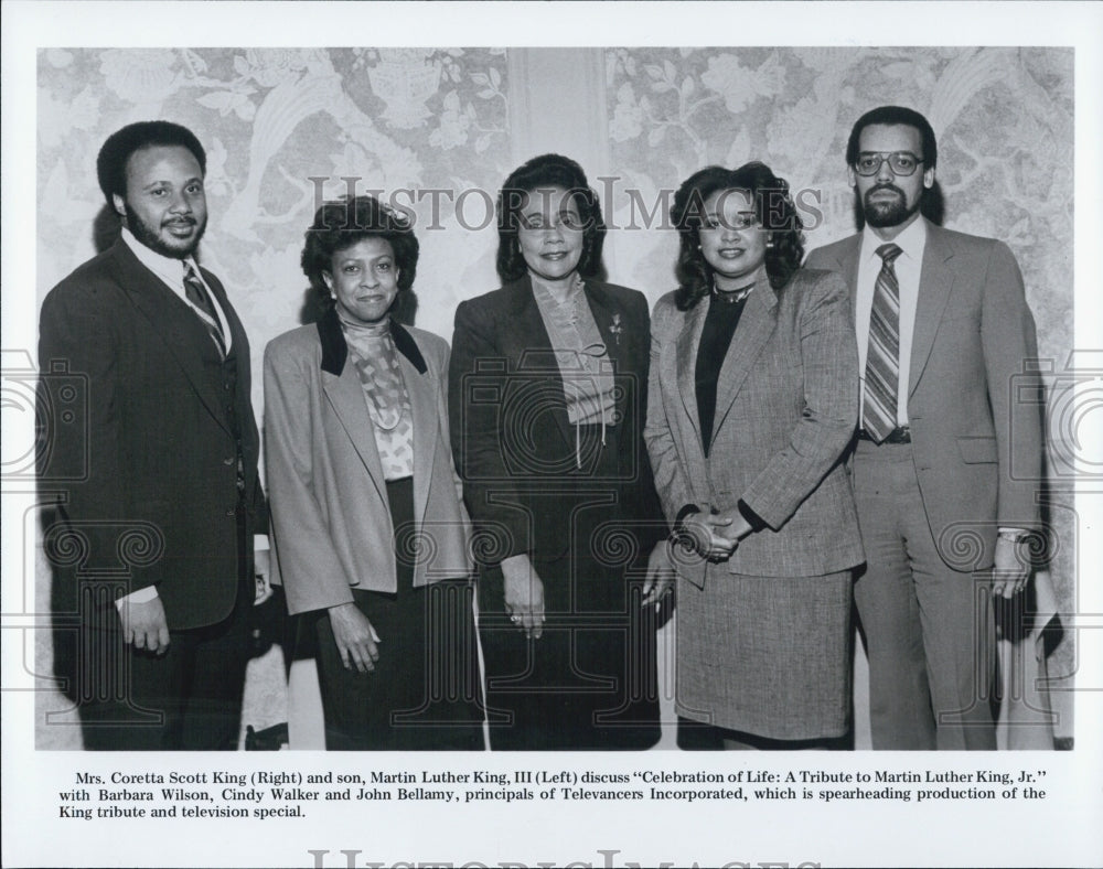 Press Photo Mrs. Coretta Scott King son Martin Luther King III Celebration Life - Historic Images