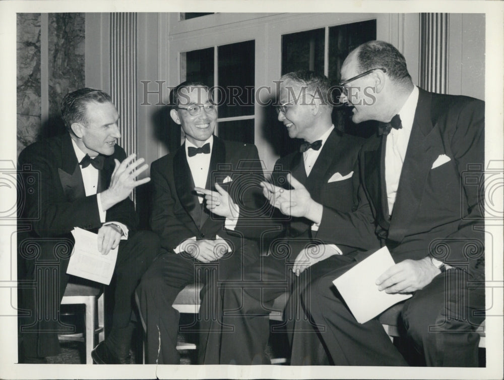 1954 John D. Rockefeller 3rd, at affair in honor of Japan&#39;s Amb. - Historic Images