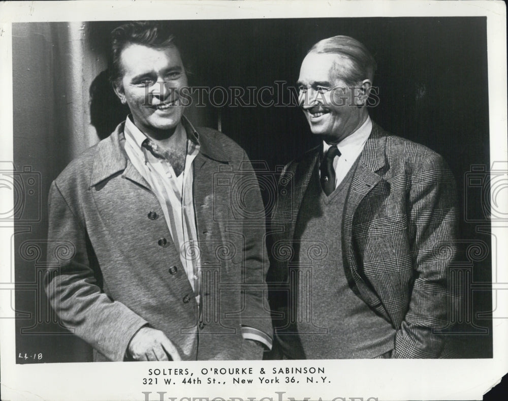 1962 Maurice Chevalier Richard Burton actors - Historic Images