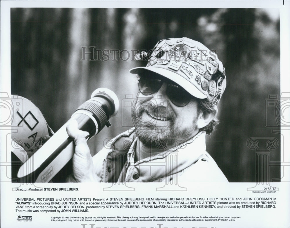 1989 Press Photo Steven Spielberg Always Film Director Richard Dreyfuss - Historic Images