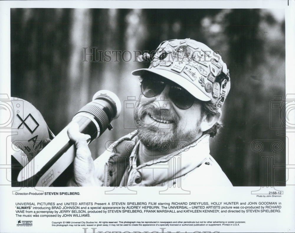 1989 Press Photo Steven Spielberg Always Film Director Richard Dreyfuss - Historic Images