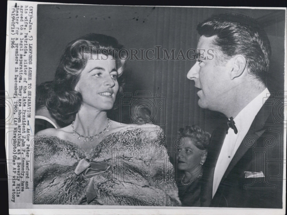 1966 Copy Photo Peter and Patricia Lawford agree to legal separation - Historic Images