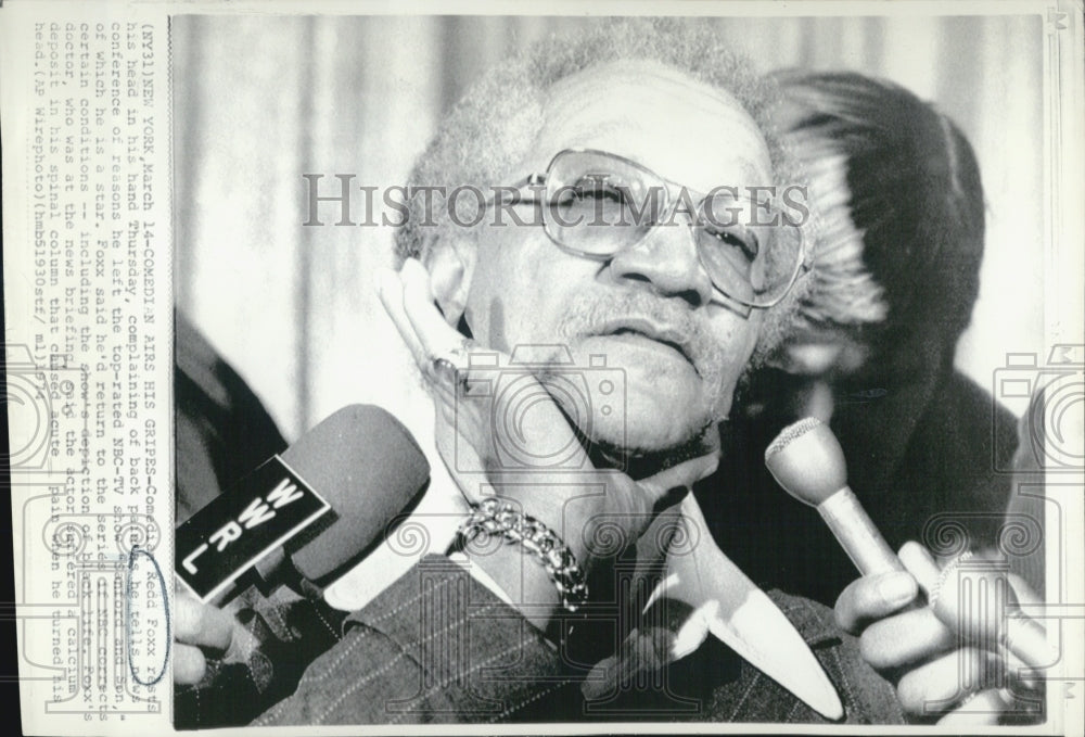 1974 Comedian Redd Foxx Press Conference Leaving Sanford And Son - Historic Images