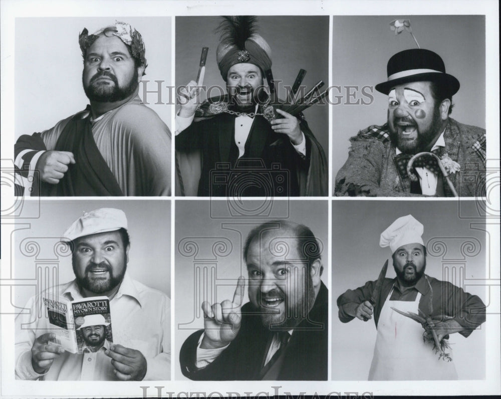 1983 Press Photo Dom DeLuise And Friends Show Host In Various Costumes - Historic Images