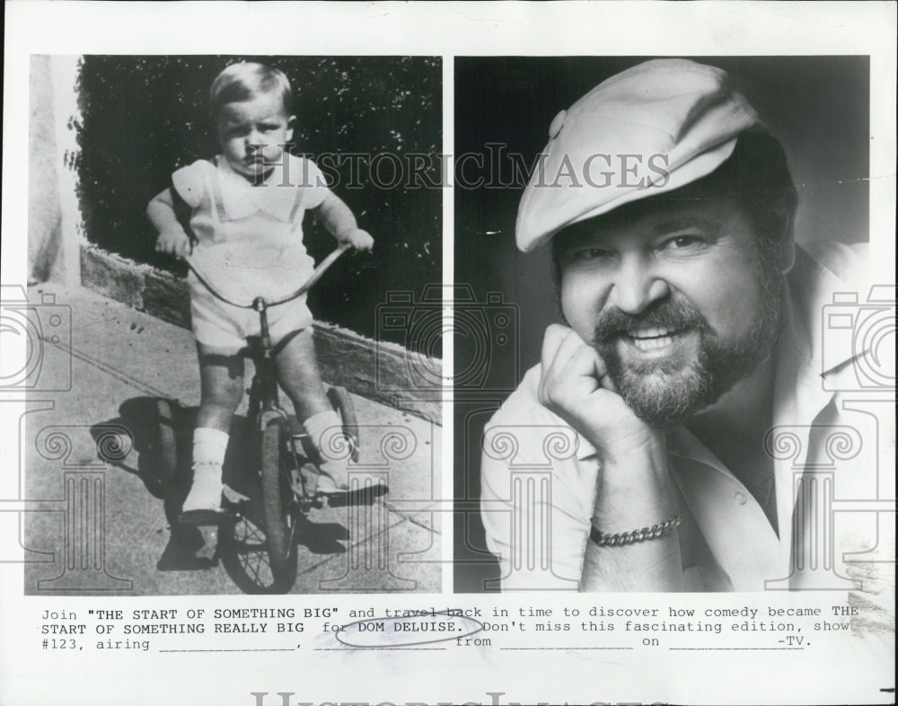 Press Photo Actor Dom DeLuise Then and Now - Historic Images