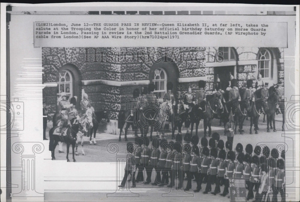 1971 Queen Elizabeth II Birthday Horse Guards Parade London - Historic Images