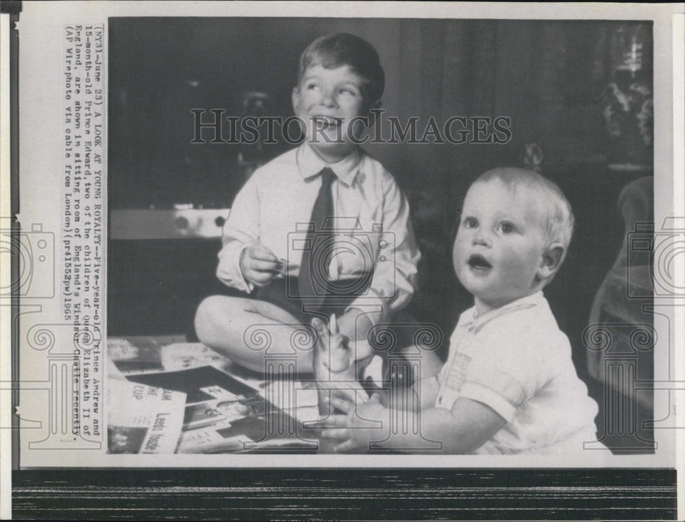 1965 Prince Andrew and Prince Edward of England - Historic Images