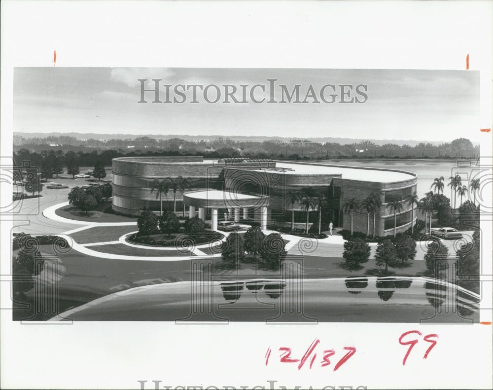 1986 Press Photo Clearwater The Summit Office Complex Aerial View ICOT Center - Historic Images