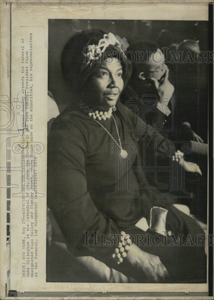 1974 Press Photo Singer Pearl Bailey in New York - Historic Images