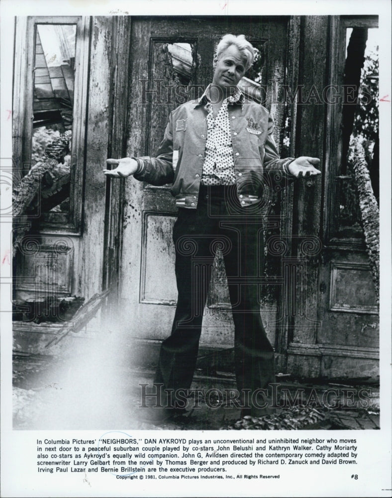 1981 Press Photo Dan Aykroyd in &quot;Neighbors&quot; - Historic Images