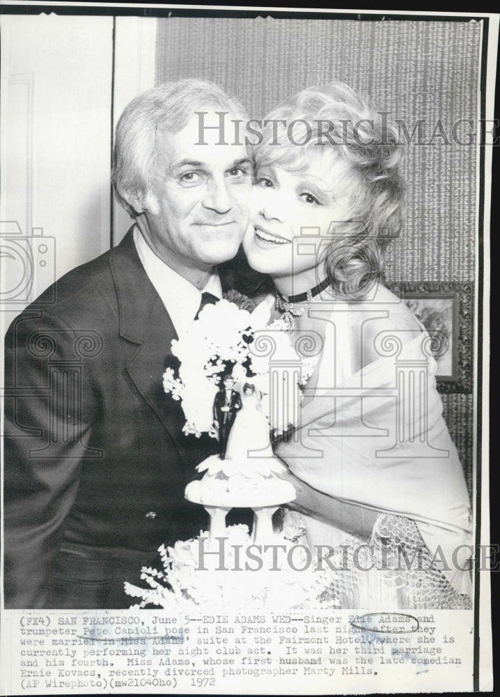 1972 Edie Adams and third husband, Pete Candoli. - Historic Images