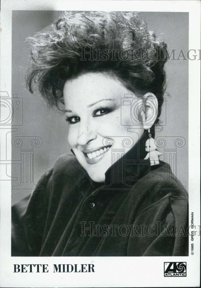 1986 Press Photo Bette Midler Musician singer - Historic Images