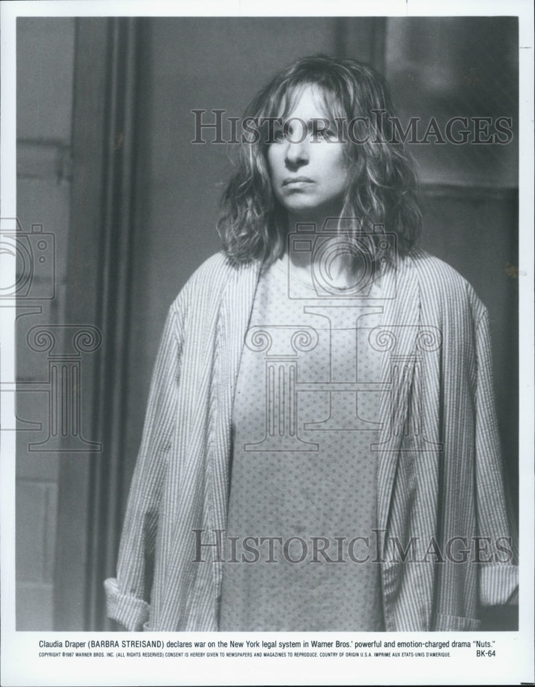 1987 Press Photo Barbara Streisand - Historic Images