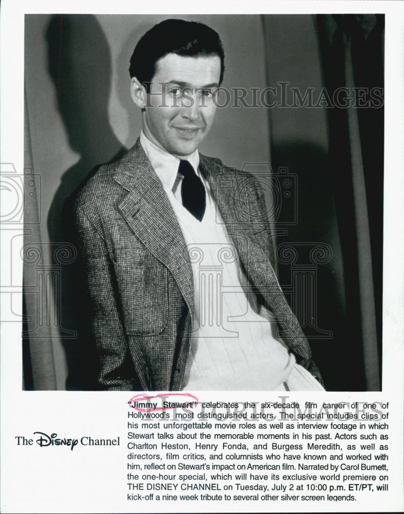 Press Photo Jimmy Stewart Actor Disney movie - Historic Images