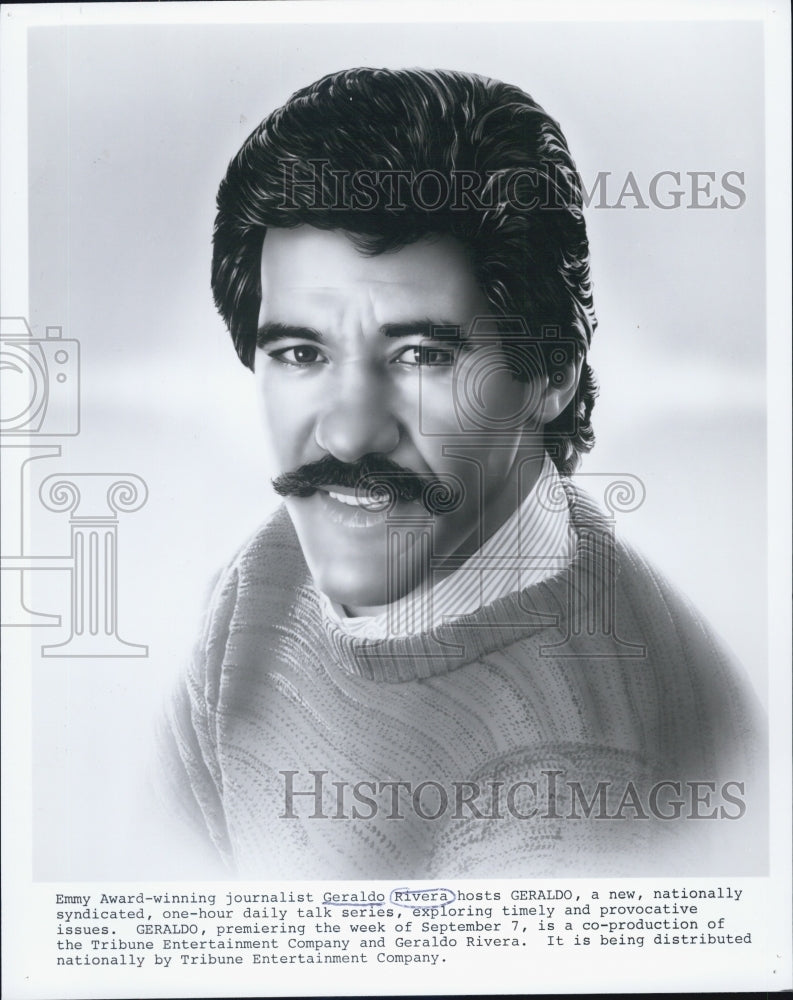 Press Photo Geraldo Rivera jounalist - Historic Images