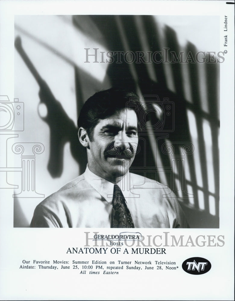 Press Photo of Geraldo Rivera hosting &quot;Anatomy of a Murder&quot; - Historic Images