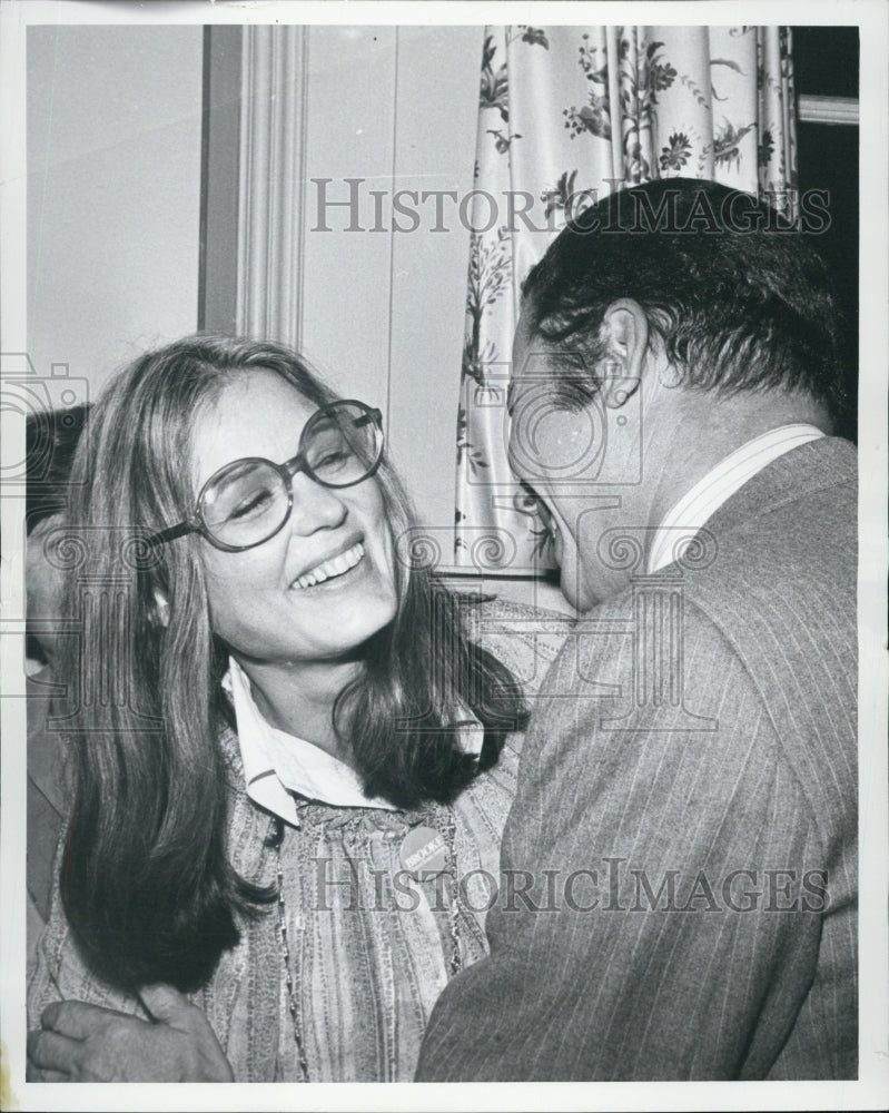1978 Senator Ed Brooke with Gloria Steimen. - Historic Images
