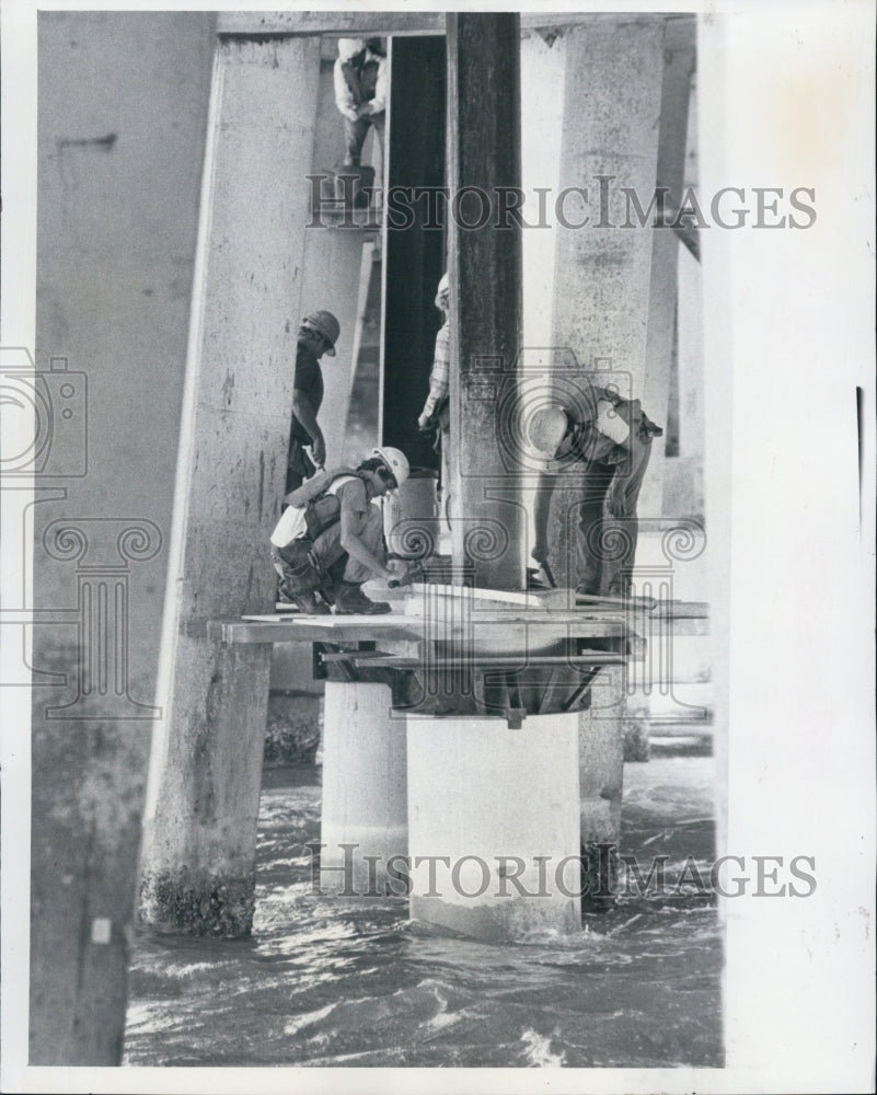 1981 Press Photo Johns Pass Bridge Construction - Historic Images