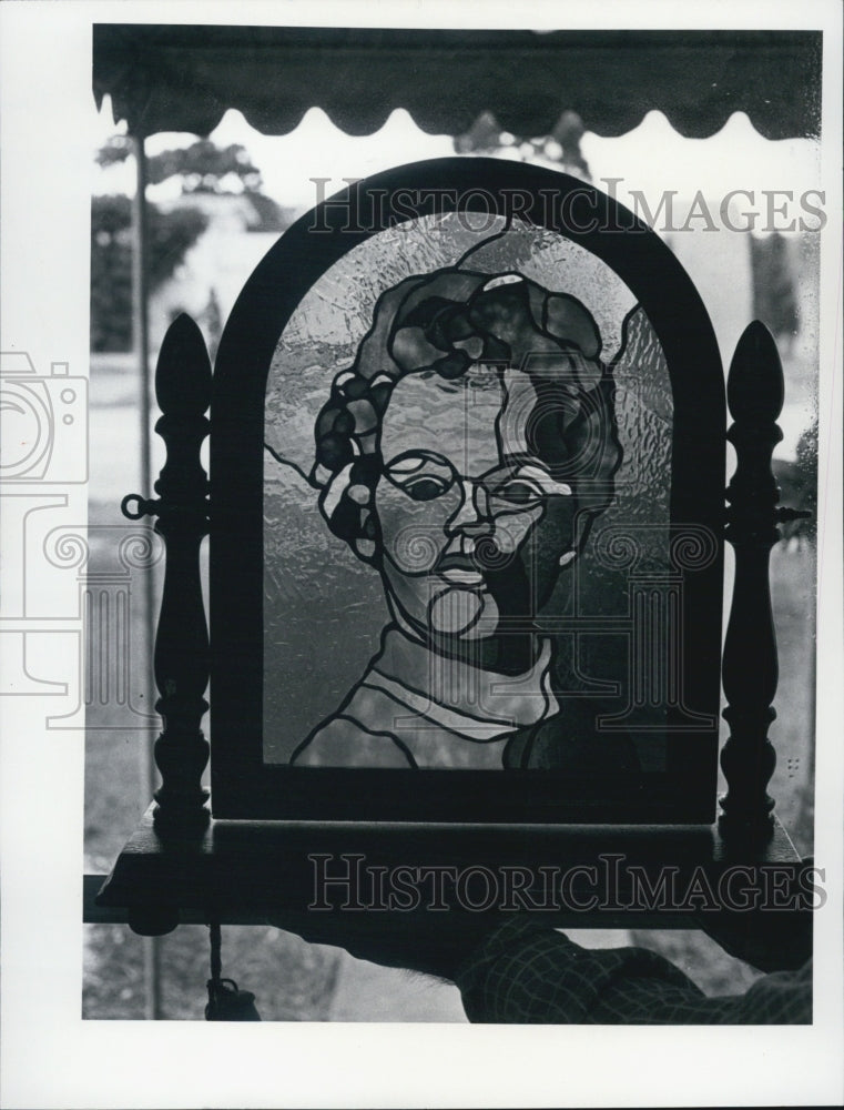 1977 &quot;portrait in Stained glass&quot; by Geri willingham - Historic Images