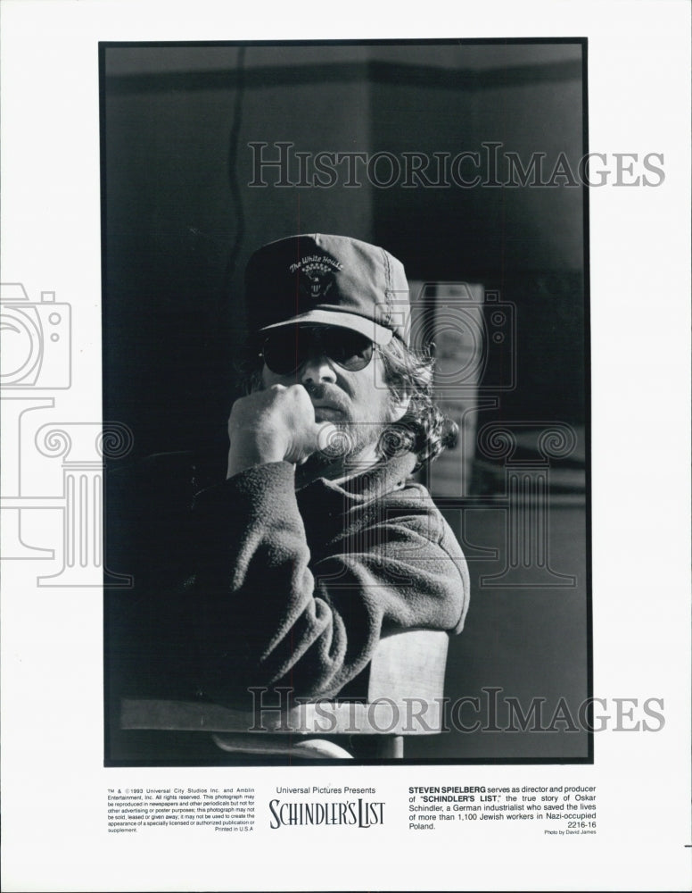 1993 Press Photo Stephen Spielberg Directs Universal Pictures Schindler&#39;s List - Historic Images