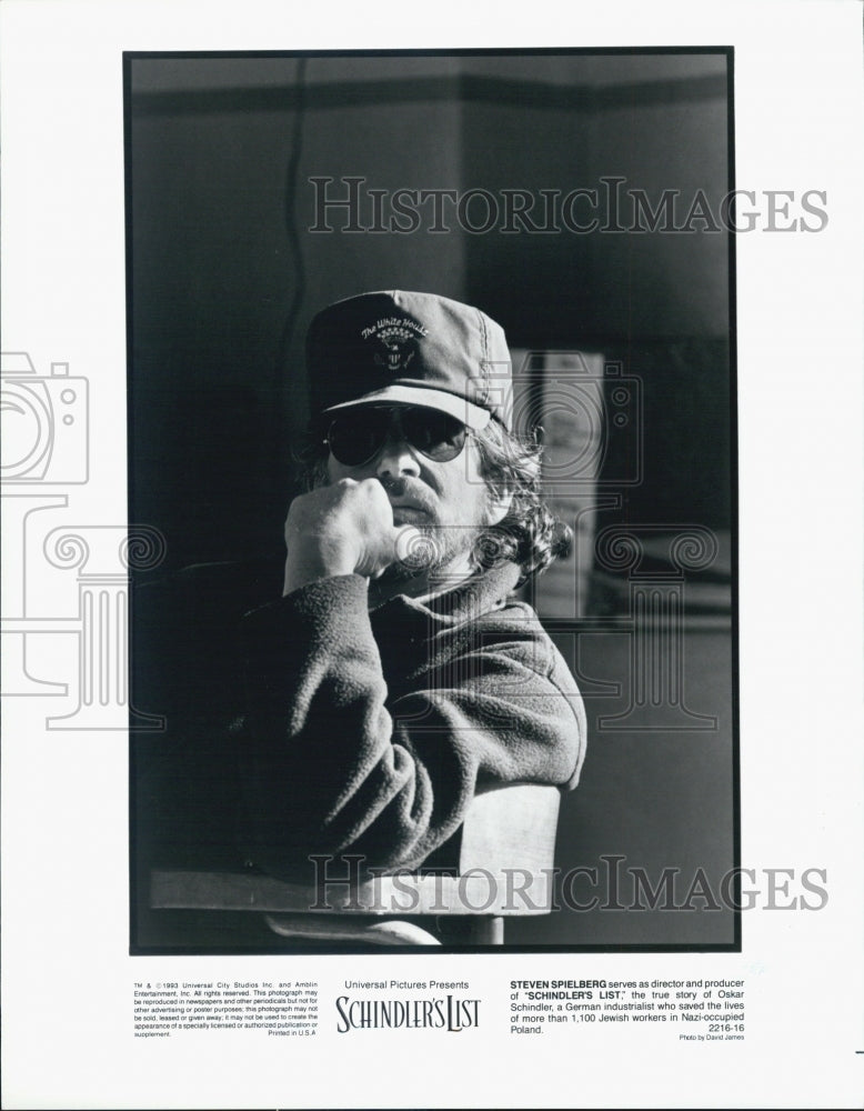 1993 Press Photo Stephen Spielberg Directs Universal Pictures Schindler&#39;s List - Historic Images