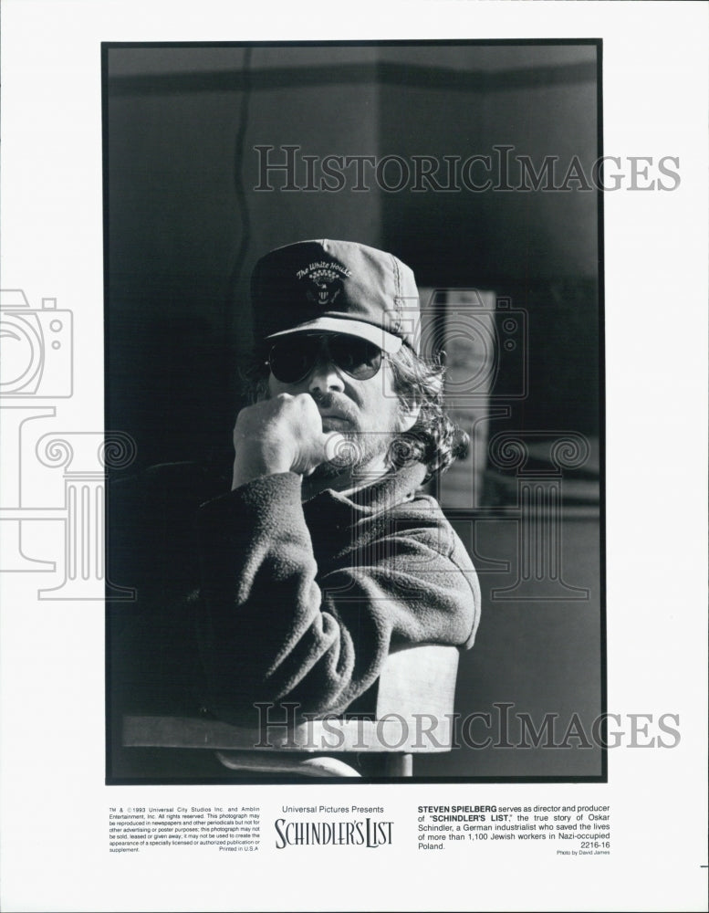 1993 Press Photo Steven Spielberg Directs Universal Pictures Schindler&#39;s List - Historic Images