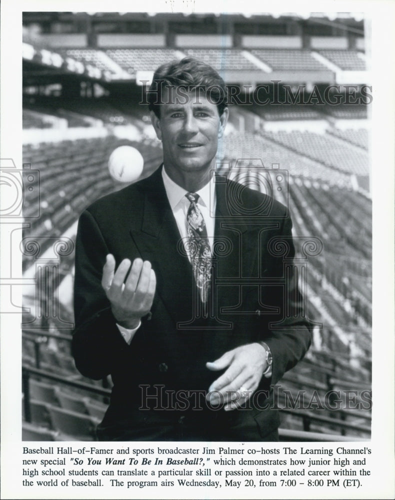 Press Photo Jim Palmer Co-host &quot;So You Want To Be In Baseball?&quot; - Historic Images