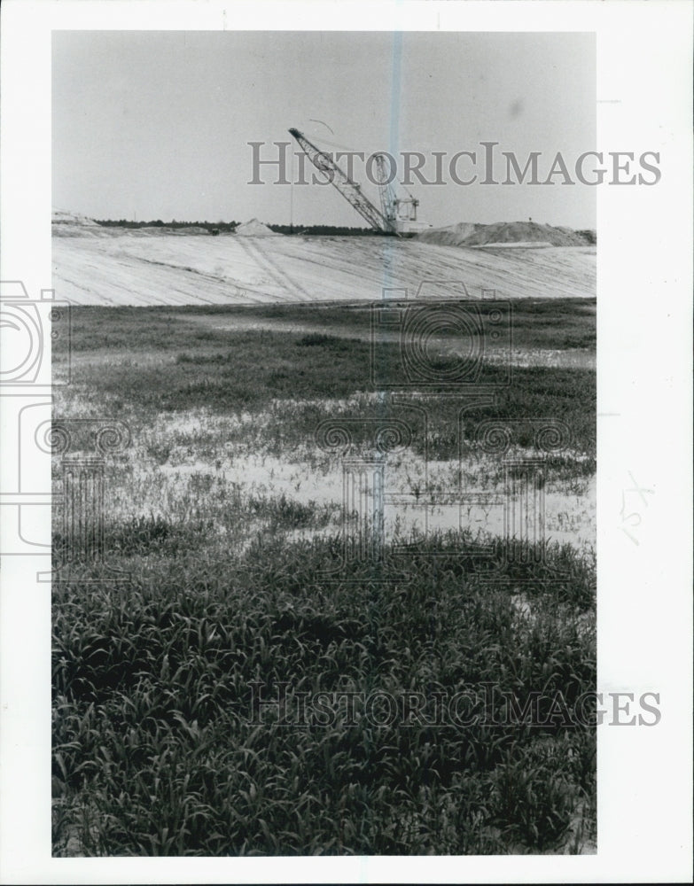 1990 Press Photo Tampa Bay Phosphate mining - Historic Images