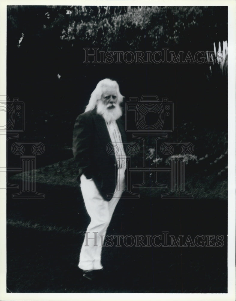 1985 Press Photo Man Looks Similar To Santa Claus - Historic Images