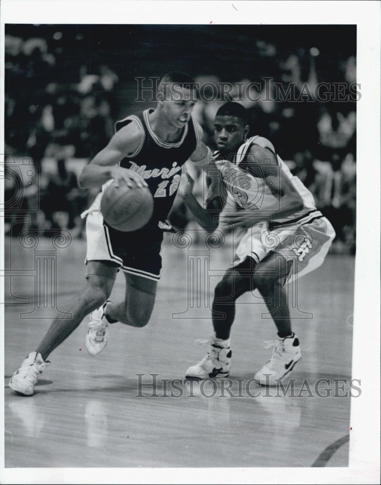 1992 Press Photo Westinghouse Kiwane Garris drives by Kints #12 Harold Mapp - Historic Images