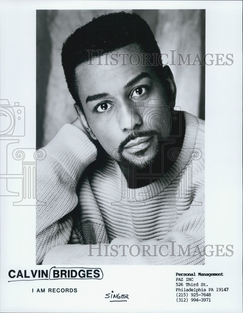 Press Photo Singer Calvin Bridges - Historic Images