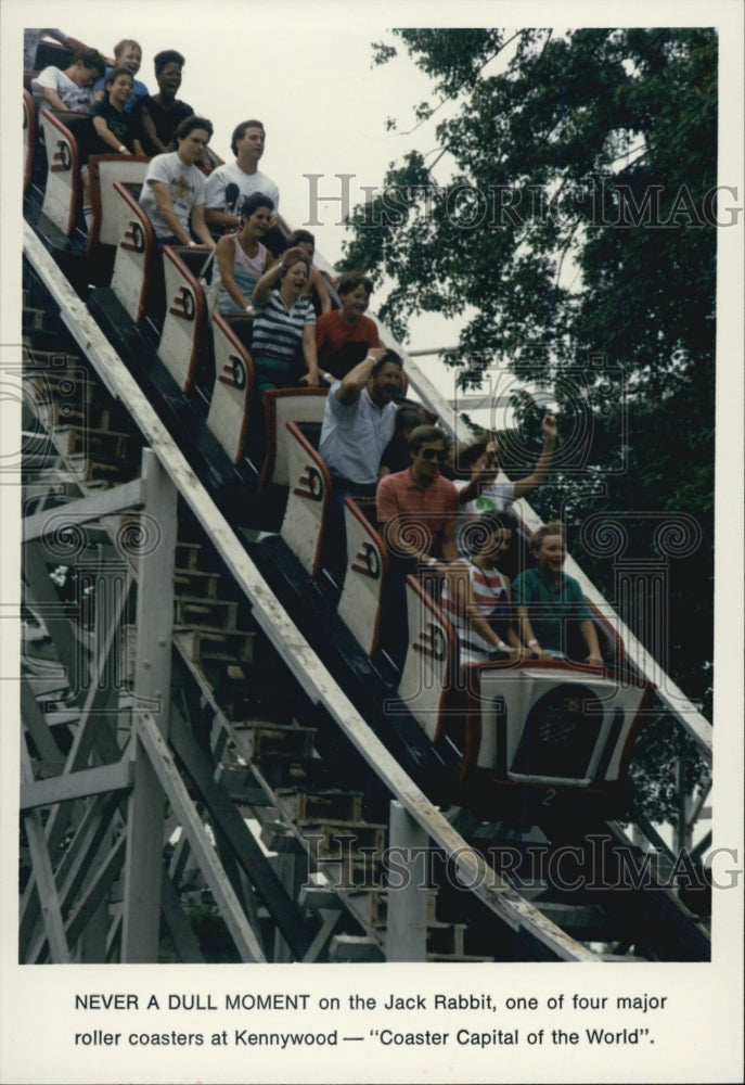 1996 Press Photo Jack Rabbit Coaster at Kennywood - Historic Images