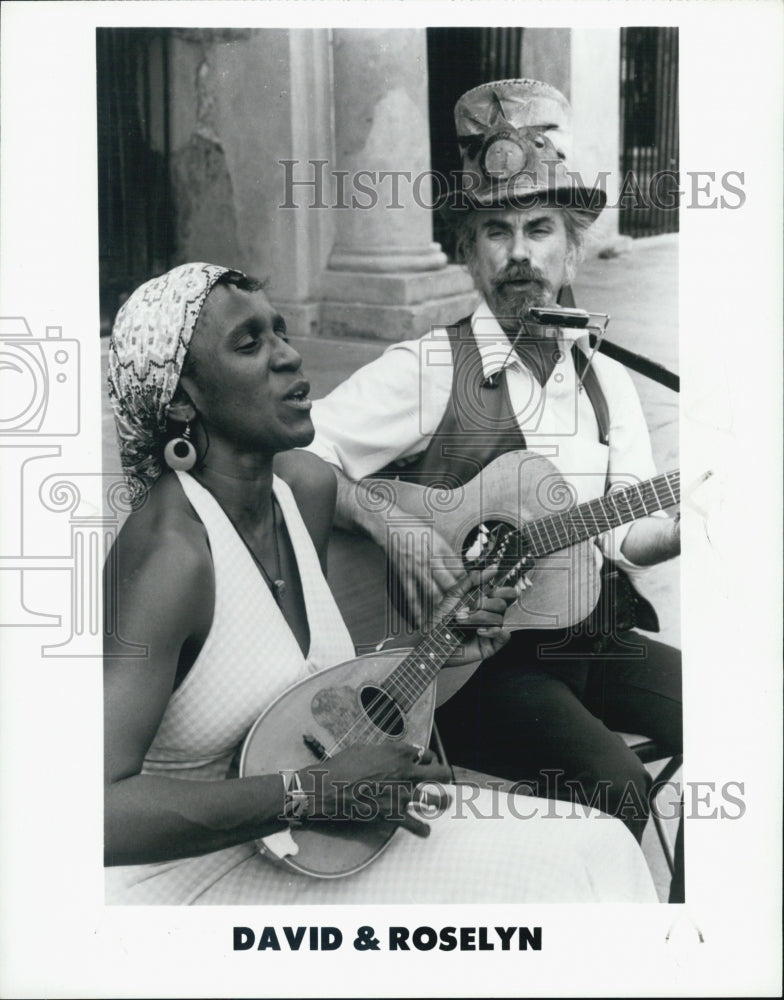 1985 Press Photo Entertainers David and Roselyn - Historic Images