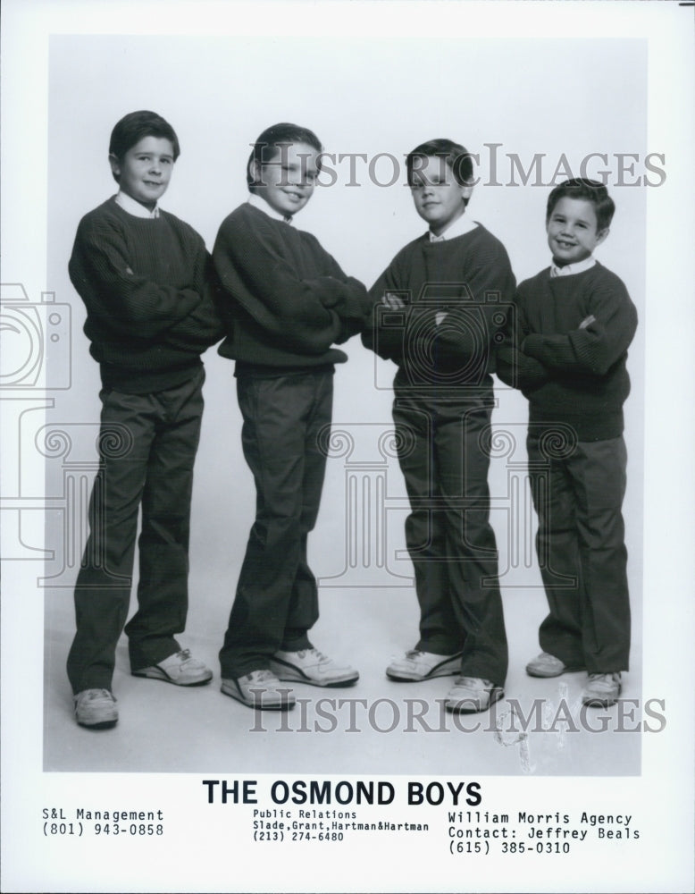 1988 Press Photo The Osmond Boys - Historic Images