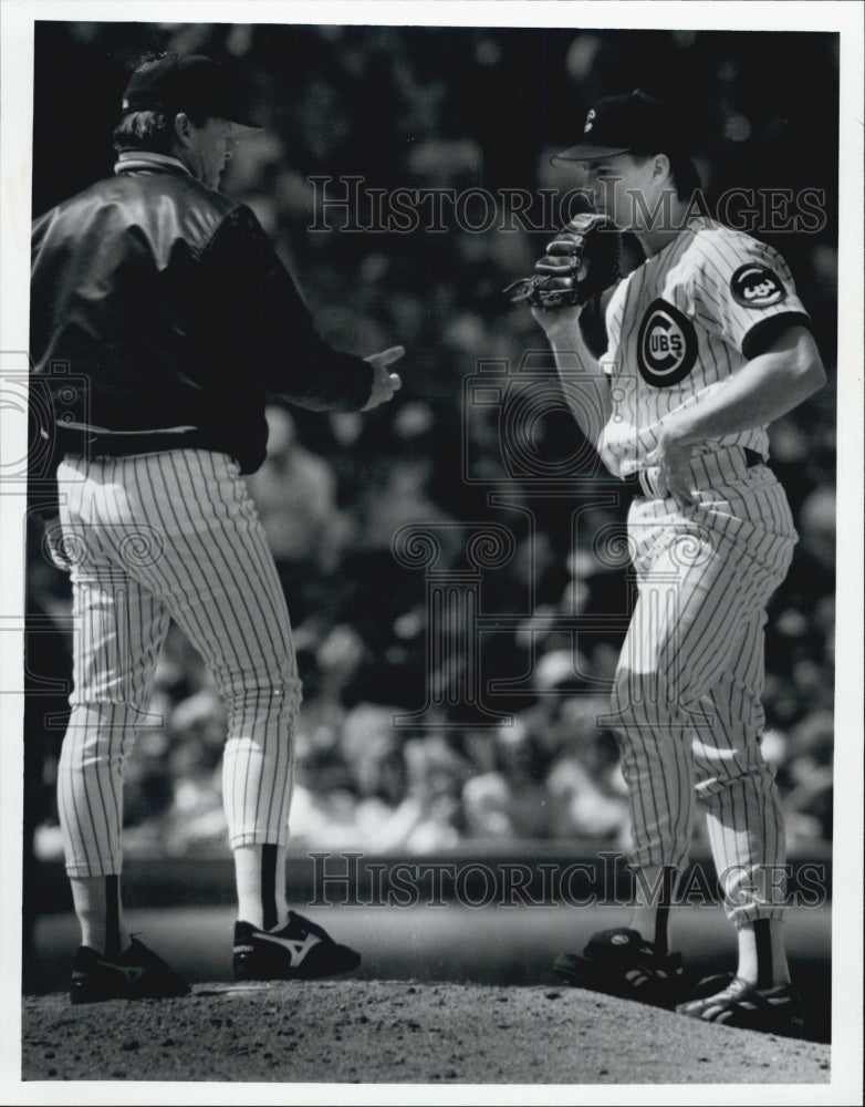 1992 Press Photo Danny Jackson Cubs Pitcher - Historic Images