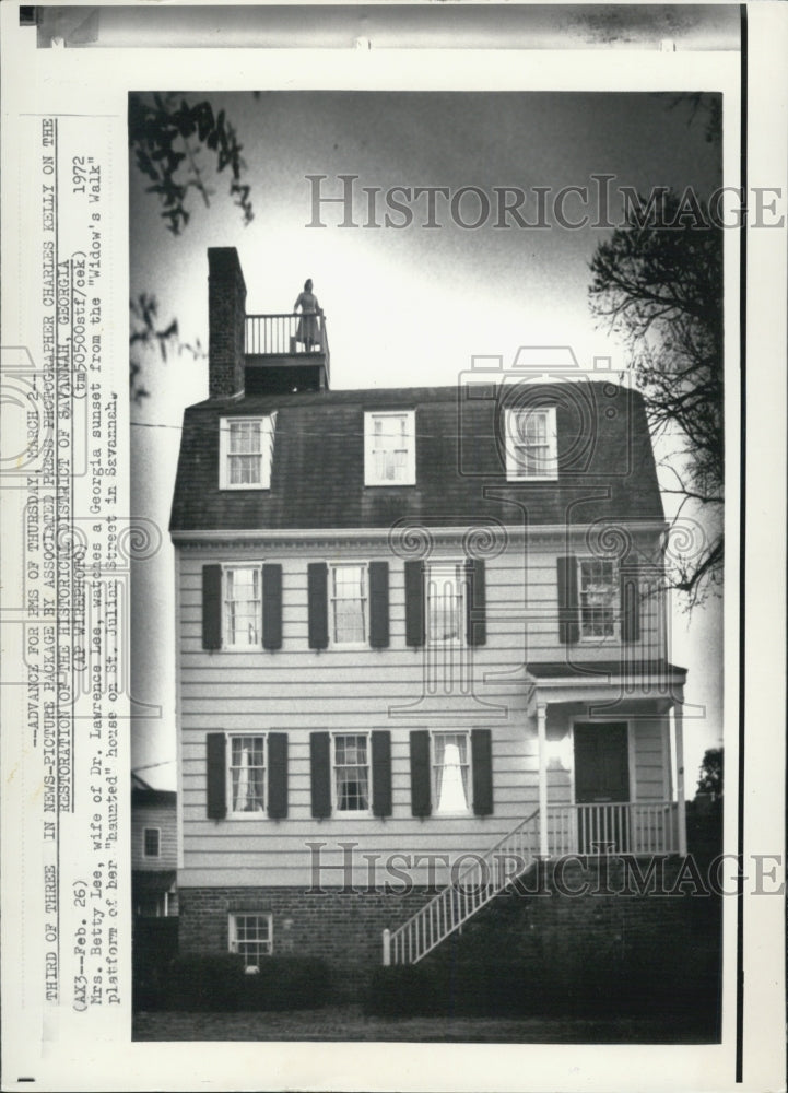 1972 Press Photo Home in Savannah - Historic Images