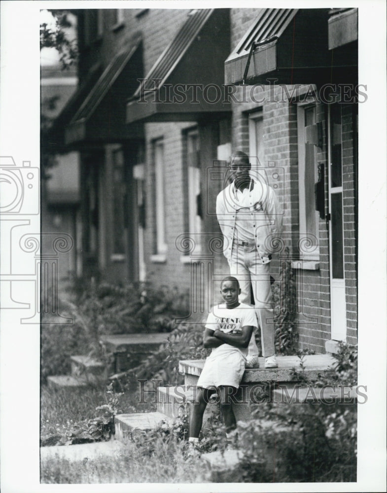 1987 Press Photo Brewster Housing Projects Detroit - Historic Images