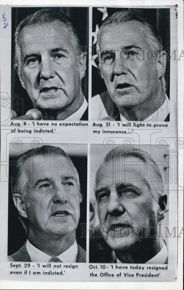 1973 Press Photo Vice President Spiro T. Agnew resignation - Historic Images