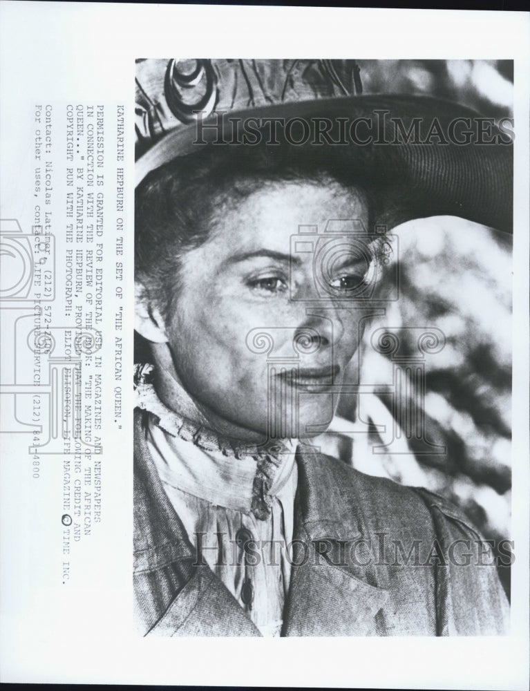 Press Photo Katharine Hepburn The African Queen - Historic Images
