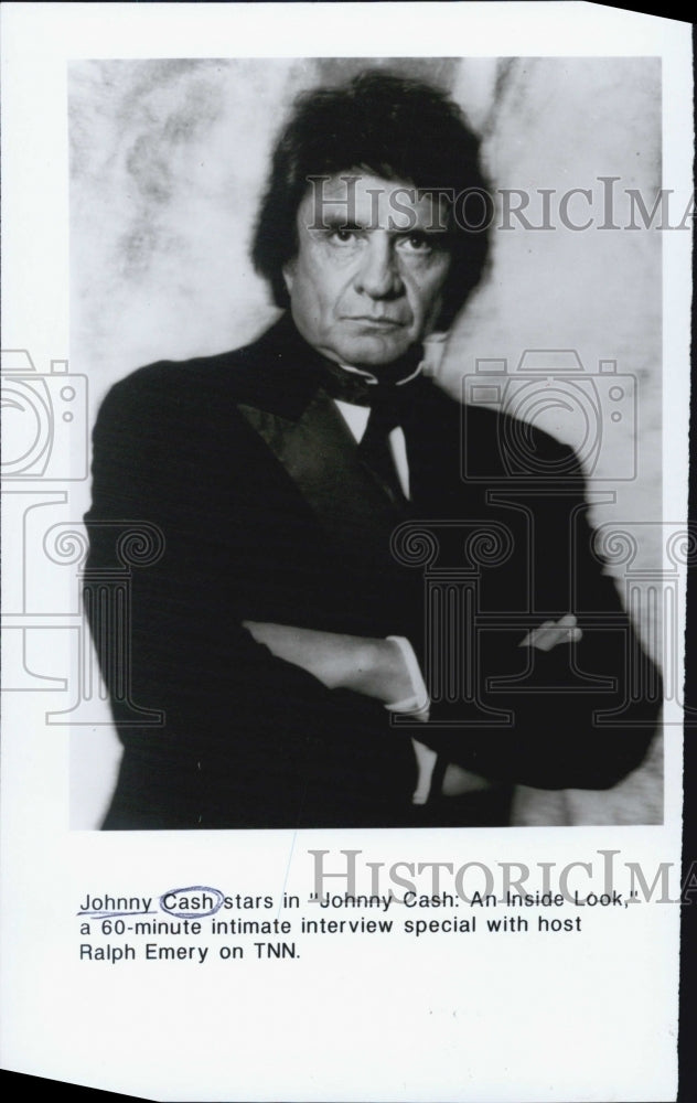 1997 Press Photo of country singer Johnny Cash - Historic Images