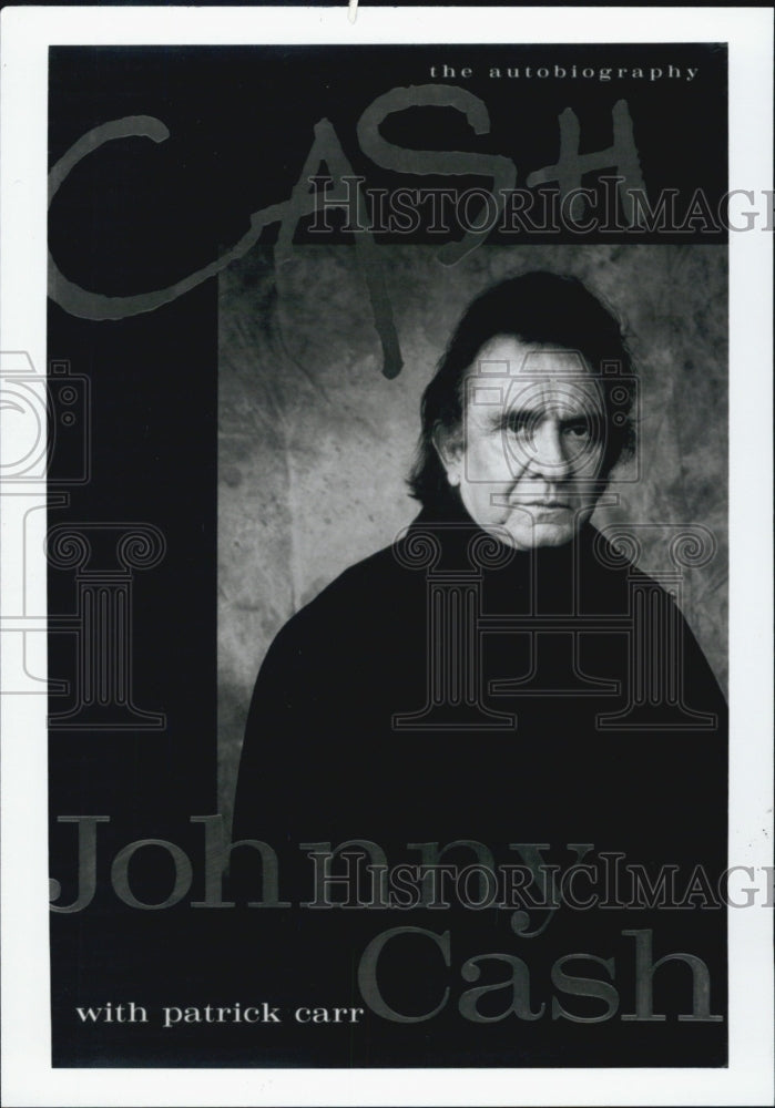 Press Photo of cover art of autobiography of singer Johnny Cash - Historic Images